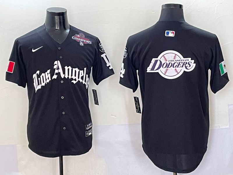 Men Los Angeles Dodgers Blank Black Five generations Joint Name 2025 Nike MLB Jersey style 31->los angeles dodgers->MLB Jersey